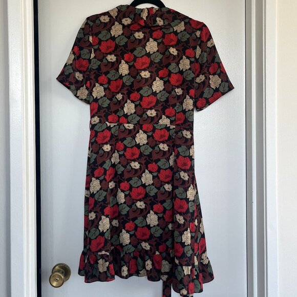 TOPSHOP Floral Print Wrap Dress - Picture 3 of 7